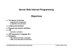 Server Side Internet Programming Objectives