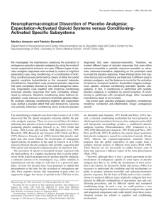 Neuropharmacological Dissection of Placebo