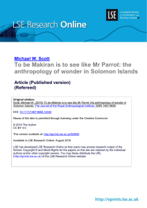 To be Makiran is to see like Mr Parrot: the anthropology of wonder in