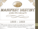 manifest destiny and its legacy 1803