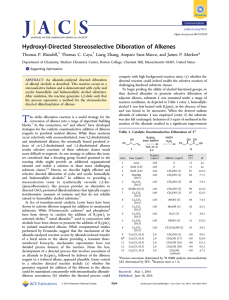 Hydroxyl-Directed Stereoselective Diboration of Alkenes