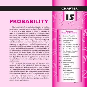 Chapter 15 Probability - Huntington Union Free School District