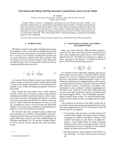 Derivation of the Planck and Fine-Structure Constant from