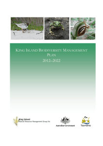 King Island Biodiversity Management Plan