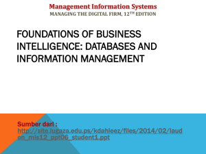 databases and information management