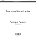 CUBIC 2015 Personal Finance Syllabus