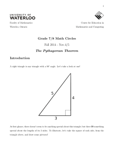 Grade 7/8 Math Circles Fall 2014