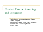Cervical Cancer - Pacific Cancer Programs
