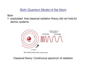 Bohr Quantum Model of the Atom