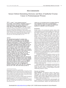 Serum Follicle-Stimulating Hormone and Risk of Epithelial Ovarian
