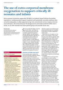 The use of extra-corporeal membrane oxygenation to support