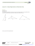 Lesson 31: Using Trigonometry to Determine Area