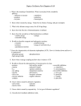 Topics To Know For Chapters 8-10