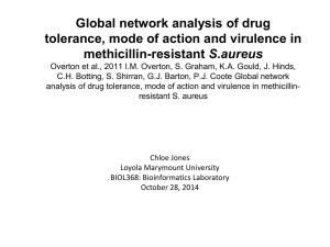 Global network analysis of drug tolerance, mode of
