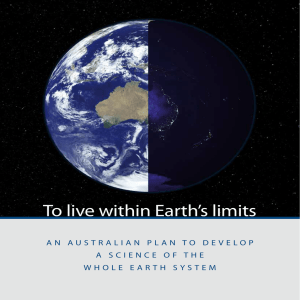 To live within Earth`s limits - Australian Academy of Science
