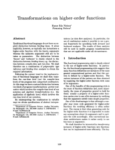 Transformat ions on higher