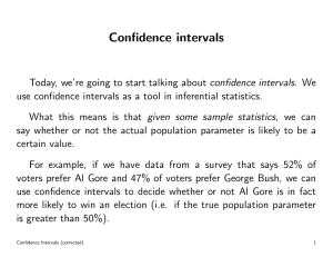 Confidence intervals