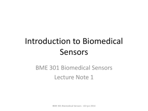 BME 301: Introduction to Biomedical Sensors