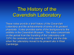 The History of the Cavendish Laboratory