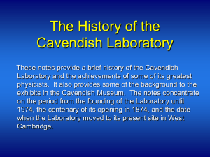 The History of the Cavendish Laboratory