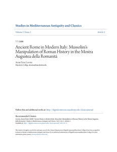 Ancient Rome in Modern Italy - Macalester`s Digital Commons