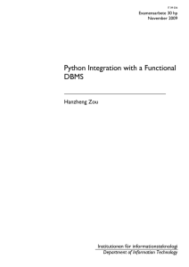 Python Integration with a Functional DBMS