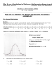 NORMAL CURVE _ PERCENTILES - The Bronx High School of