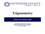 Trigonometry - Dinwiddie County Public Schools