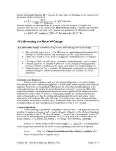 16-2 Extending our Model of Charge