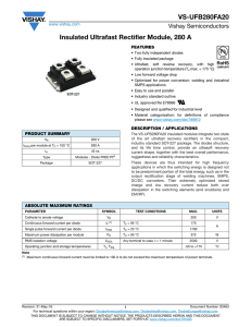 VS-UFB280FA20 Insulated Ultrafast Rectifier Module, 280 A