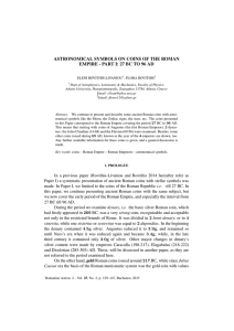 astronomical symbols on coins of the roman empire