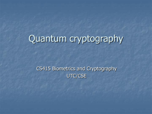 Quantum cryptography