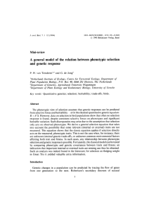 A general model of the relation between phenotypic selection and