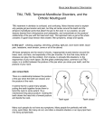 TMJ, TMD, Temporal-Mandibular Disorders, and the Orthotic