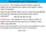 Permutations and Combinations - Sys