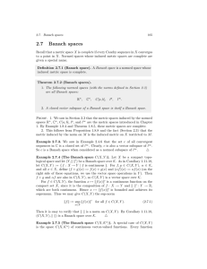 2.7 Banach spaces