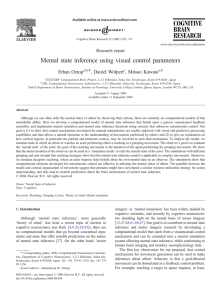 Mental state inference using visual control parameters