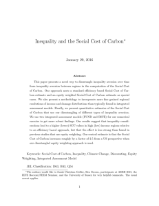 Inequality and the Social Cost of CarbonThe authors would like to