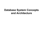 Database System Concepts and Architecture