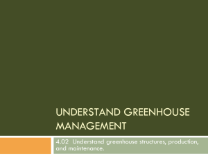 4.00 Greenhouse Management
