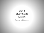Unit 4 Study Guide Math 6