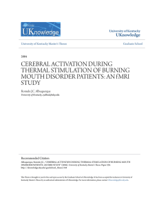 CEREBRAL ACTIVATION DURING THERMAL