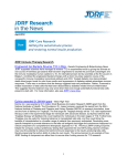 JDRF Cure Research – Halting the autoimmune process and