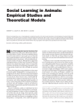 Social Learning in Animals: Empirical Studies and