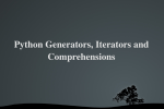 Python Generators, Iterators and Comprehensions