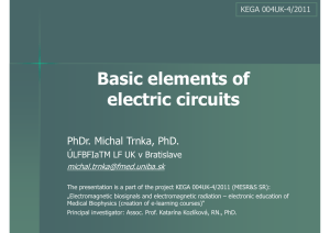 Basic elements of electric circuits