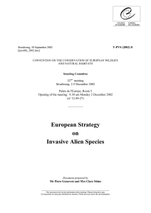 European Strategy on Invasive Alien Species
