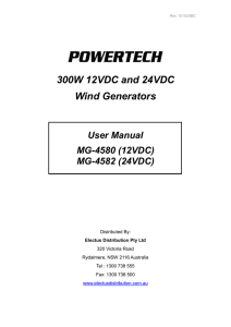 Installation and Operating Instructions for the Navitron Wind