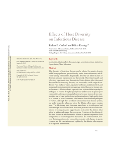 Effects of Host Diversity on Infectious Disease