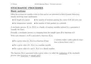 STOCHASTIC PROCESSES Basic notions
